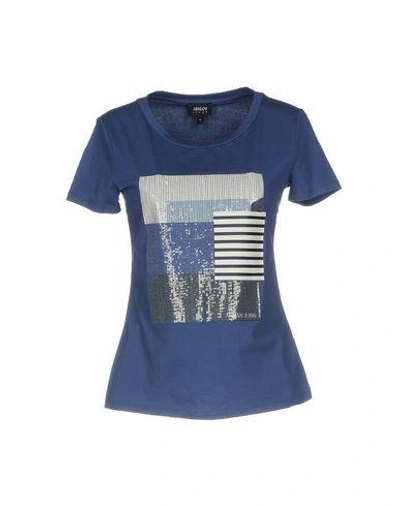 Armani Jeans T-shirts In Blue