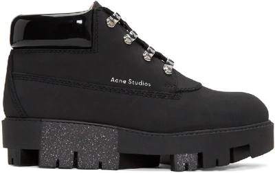 Acne Studios Cushioned Tinne Ankle Boots In Black/black