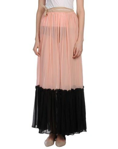 L'autre Chose Maxi Skirts In Salmon Pink
