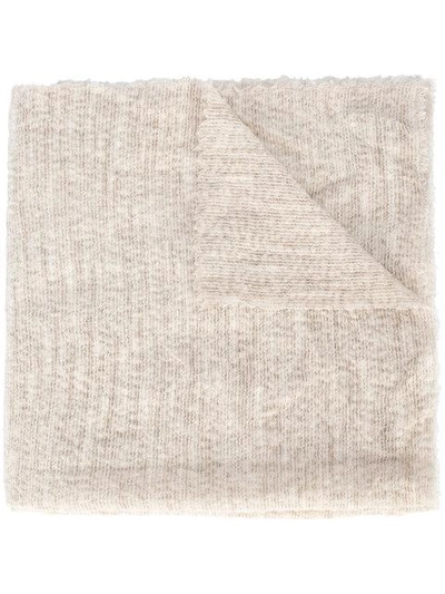Faliero Sarti Fluffy Knit Scarf - Unavailable In Beige