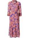 Diane Von Furstenberg Tropical Print Wrap Dress