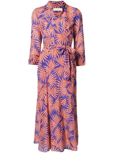 Diane Von Furstenberg Tropical Print Wrap Dress