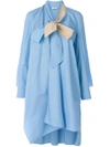 Fendi Poplin Shirt Dress In Blue