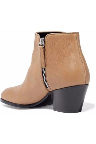 Giuseppe Zanotti Leather Ankle Boots In Tan