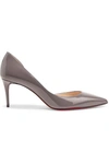 Christian Louboutin Iriza 70 Patent-leather Pumps In Gray