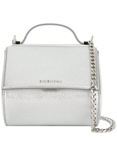 Givenchy Pandora Box Small Leather Cross-body Bag In Metallic