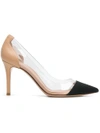 Gianvito Rossi Transparent Two-tone Court Shoes