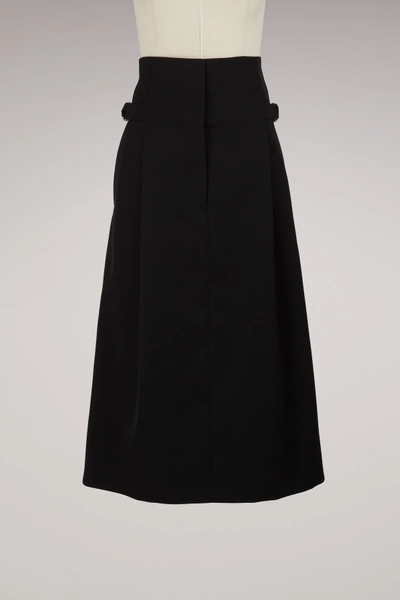 Jil Sander Edera Wool Skirt In Black