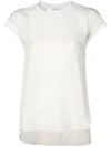 Fendi Branded Collar T-shirt In White