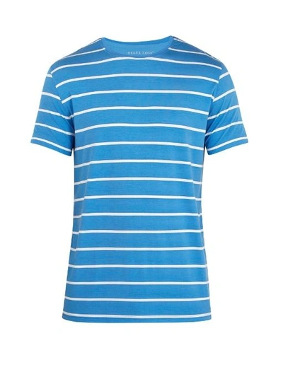 Derek Rose Alfie Striped Jersey T-shirt In Blue