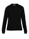 Valentino Crew-neck Cashmere Sweater In Black