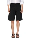 Carhartt Bermuda Shorts In Cotton Blend With Logo In Black