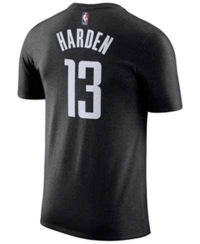 Nike Men's James Harden Houston Rockets Name & Number Player T-shirt In Black
