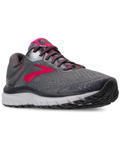 Brooks Women's Adrenaline Gts 18 Running Sneakers From Finish Line In Grey