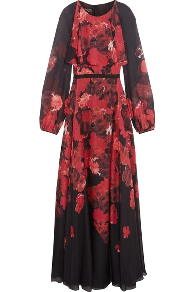 Giambattista Valli Layered Floral-print Silk-chiffon Maxi Dress | ModeSens