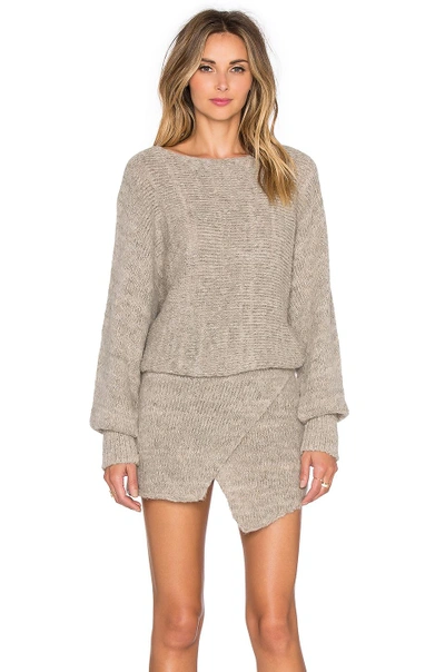 Ayni Lupuna Asymmetrical Sweater Dress In Grey