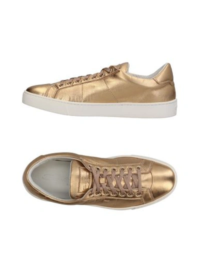 Santoni Sneakers In Gold