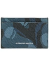 Alexander Mcqueen Camouflage Cardholder In 4006 Blue