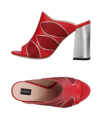 Pinko Sandals In Brick Red