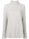 N•peal Ribbed High-neck Sweater In Neutrals