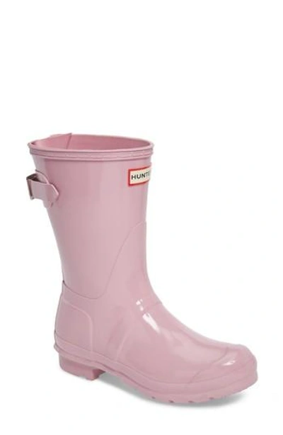 Hunter Original Short Back Adjustable Rain Boot In Blossom