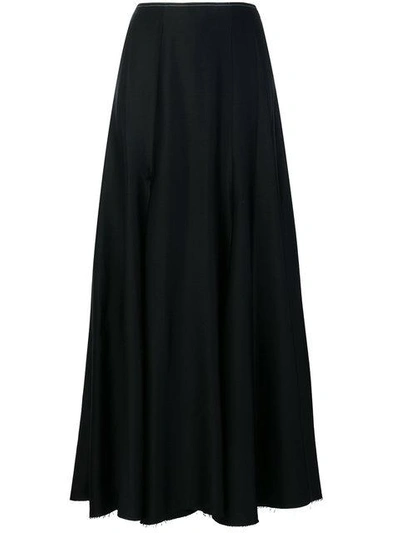 Khaite Pleated Maxi Skirt In 200 Black