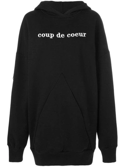 Coup De Coeur Logo Hooded Sweatshirt - Black