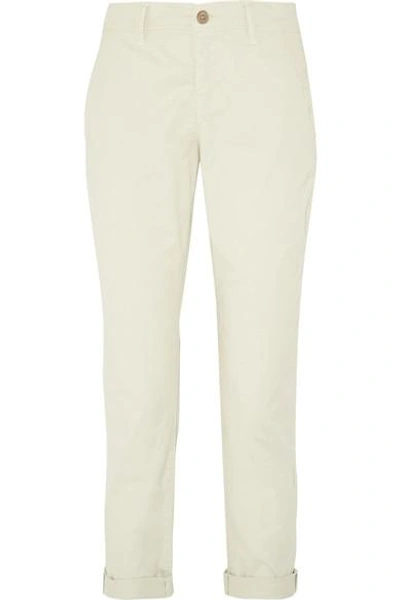 J Brand Alex Stretch-cotton Twill Slim-fit Trousers In White