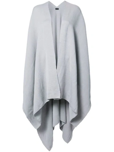 Voz Draped V-neck Cape In Grey