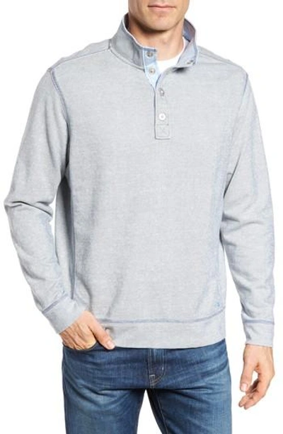 Tommy Bahama Ocean Mist Quarter-snap Pullover In Dockside Blue