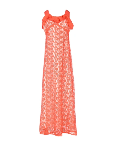 Pinko Long Dresses In Red