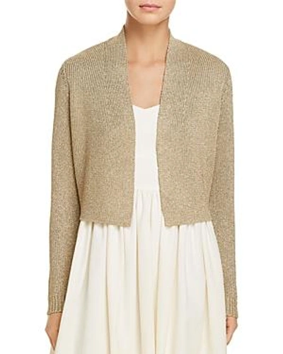 Calvin Klein Metallic Shrug Cardigan In Gold ModeSens