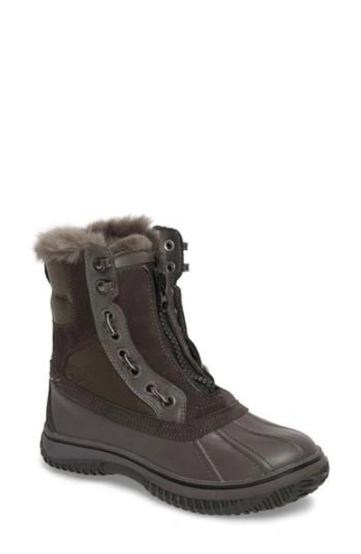 Pajar Gayanna Waterproof Winter Boot In Pewter Leather