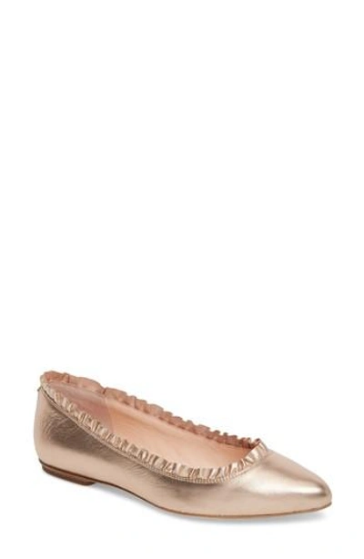 Kate Spade Nicole Flat In Rose Gold