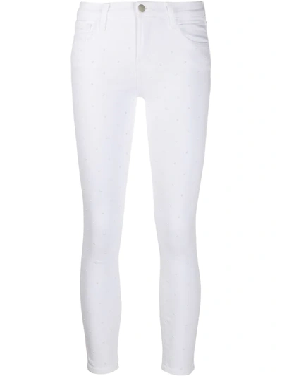 J Brand Alana Cropped High-rise Skinny Jeans In White