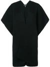 Voz Hand-woven Poncho In Black