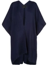 Voz Knitted Poncho In Blue