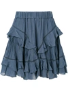 Isabel Marant Étoile Varese Embroidered Skirt In Blue