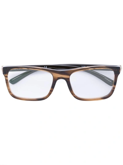 Bulgari Square Tortoiseshell Effect Glasses