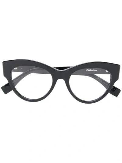 Fendi Cat Eye Glasses In Black