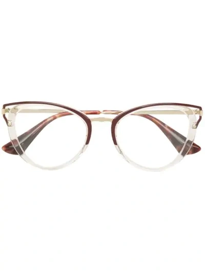 Prada Eyewear Cat Eye-frame Glasses - White