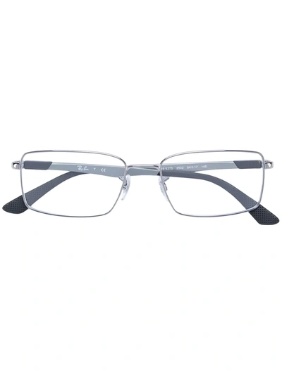 Ray Ban Square Shaped Glasses In Metallic