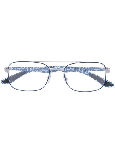 Ray Ban Thin Frame Rectangle Glasses