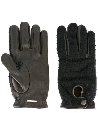 Lardini Panelled Gloves - Blue