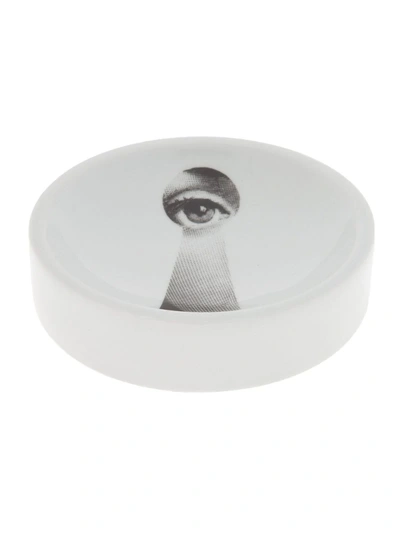 Fornasetti Printed Ashtray In White