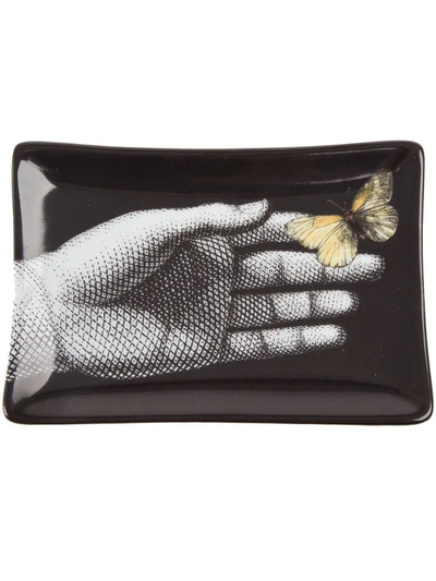 Fornasetti Farfalle Valet Dish In Black