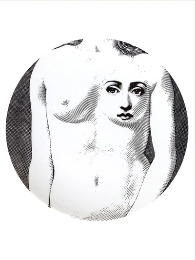 Fornasetti Nude Face Plate In Black