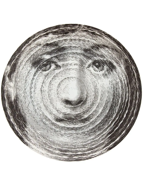 Fornasetti face print dish - Grey
