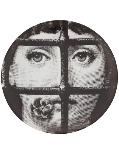 Fornasetti Printed Plate In Black