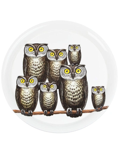 Fornasetti 'owl' Tray In White